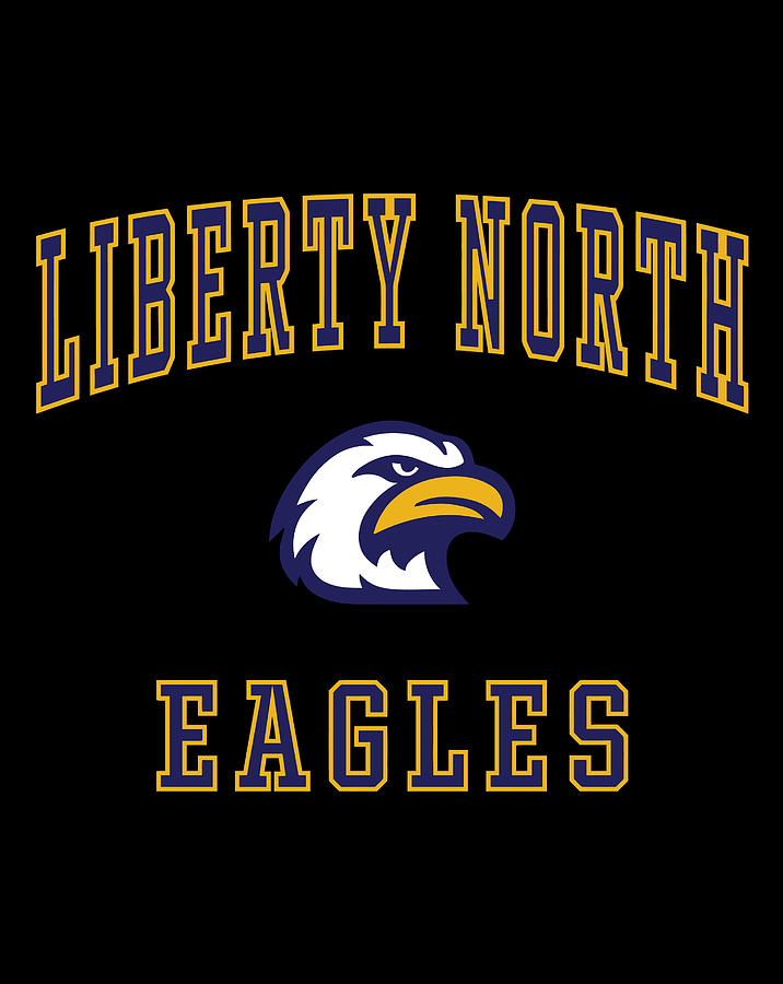 Liberty North High School Eagles Drawing by Lucy Wilk