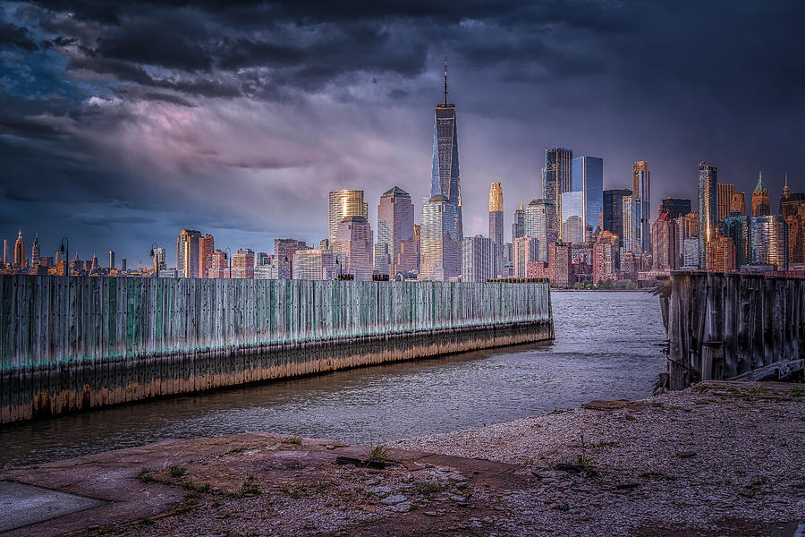 Liberty State Park with Stormy Skies Photograph by Penny Polakoff