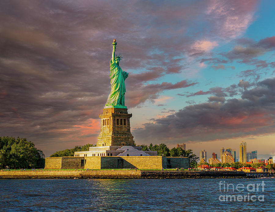 Liberty sunset Photograph by Nick Zelinsky Jr