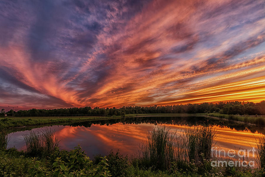 Liberty Township Ohio Sunset Photograph by Teresa Jack