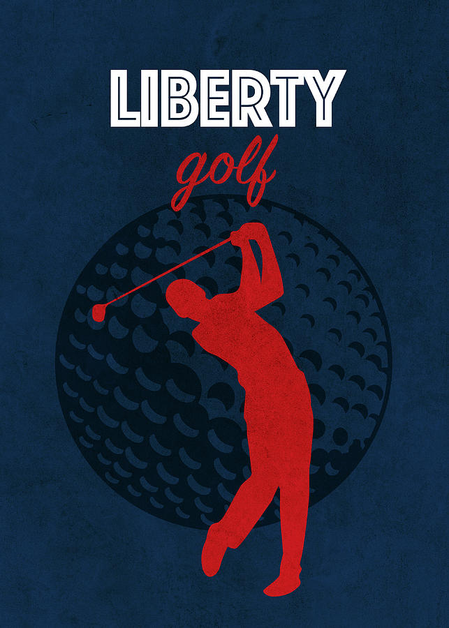 Liberty University Mixed Media - Liberty University College Golf Sports Vintage Poster by Design Turnpike