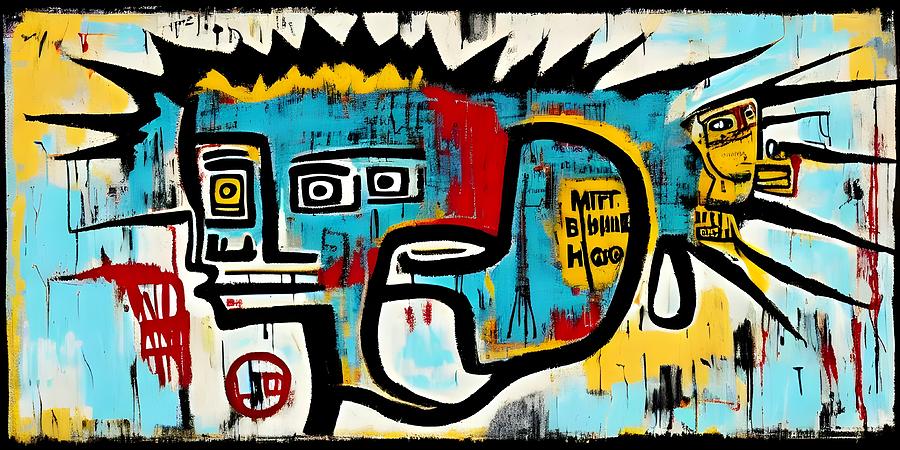 Bedroom Painting - Libra- Jean Michel Basquiat 1 by Dream Motiation
