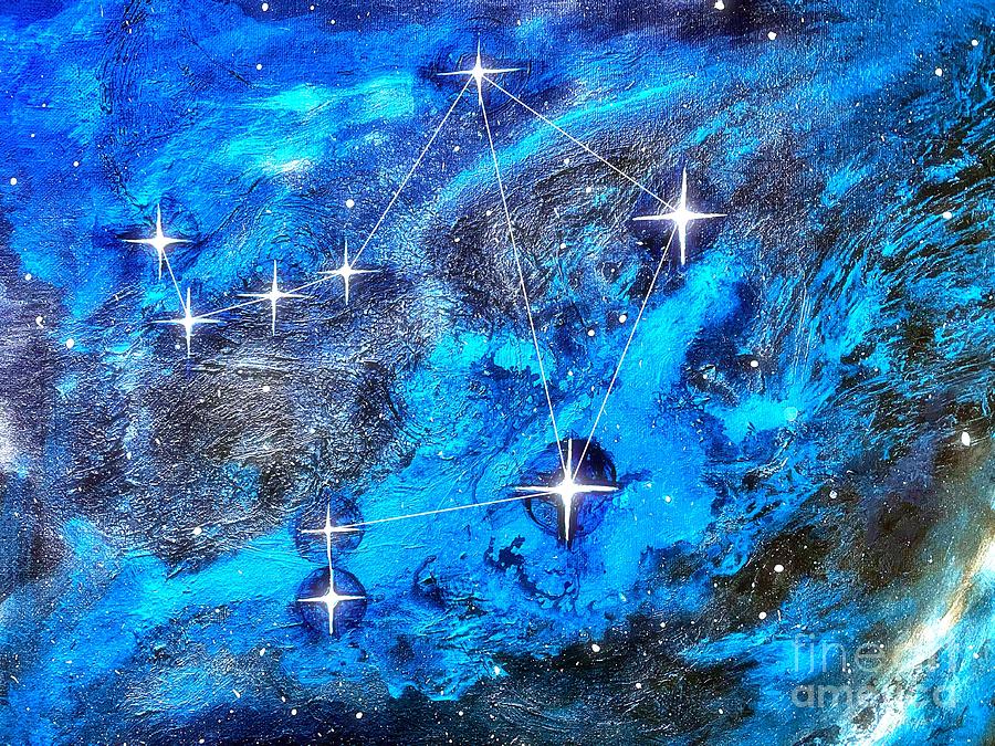 Libra Star Contellation Mixed Media by Britta Hennessy - Fine Art America