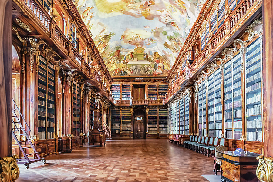 Architecture Photograph - Library of the Strahov Monastery  by Manjik Pictures