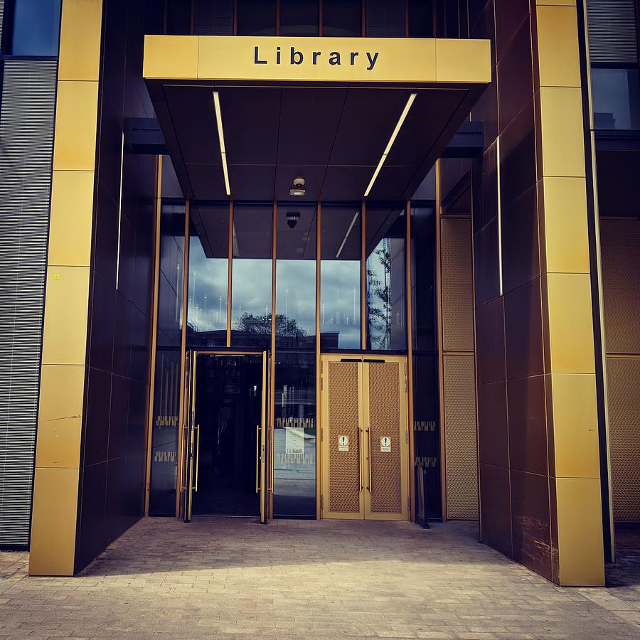 Library Entrance Photograph - Library by Samuel Pye