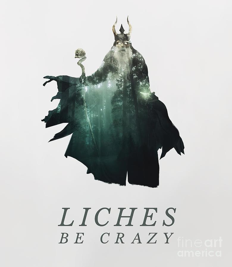 Liches Be Crazy Lich DD DnD Dungeons and Dragons Painting by Owen ...