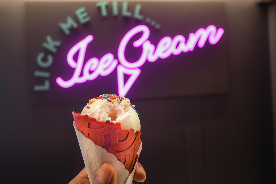 Lick me till... Ice Cream Photograph by Andrew Lalchan