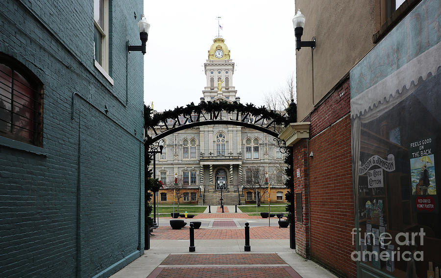 Licking County Courthouse Newark Ohio from Canal Market Alley 5919 Photograph by Jack Schultz