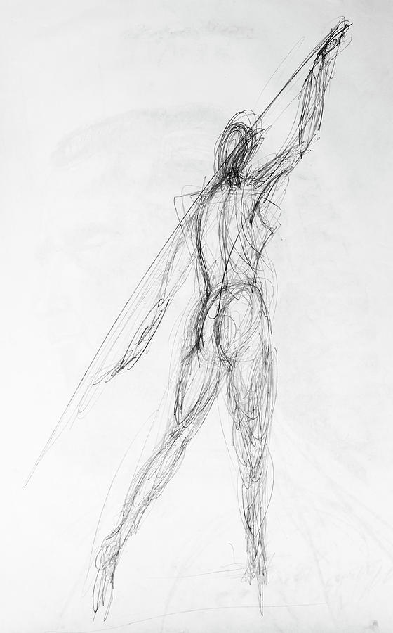 Life Drawing Female Sketch Drawing by Thomas Ramza Crowder - Pixels