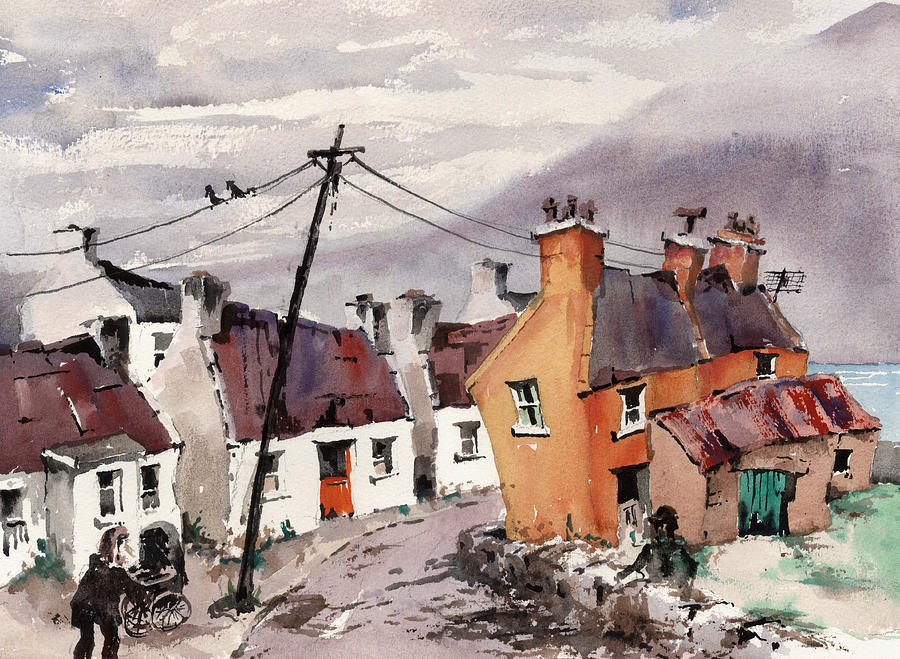 Life goes on and on in Eyries Painting by Val Byrne