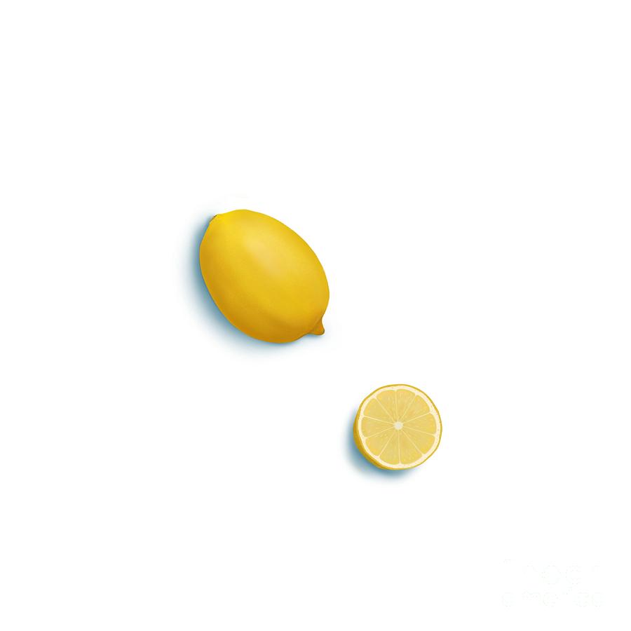 Lemon Digital Art - Life is a lemon by Zec Sans