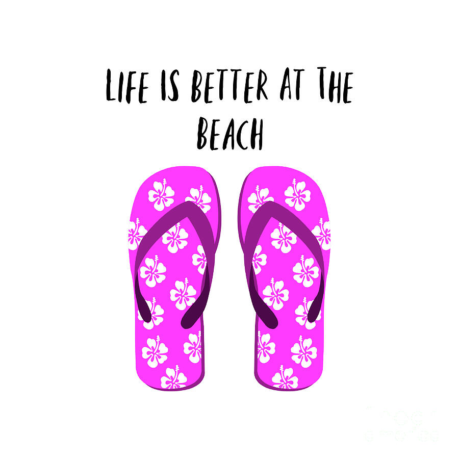 Life Is Better At The Beach Mixed Media by Tina LeCour