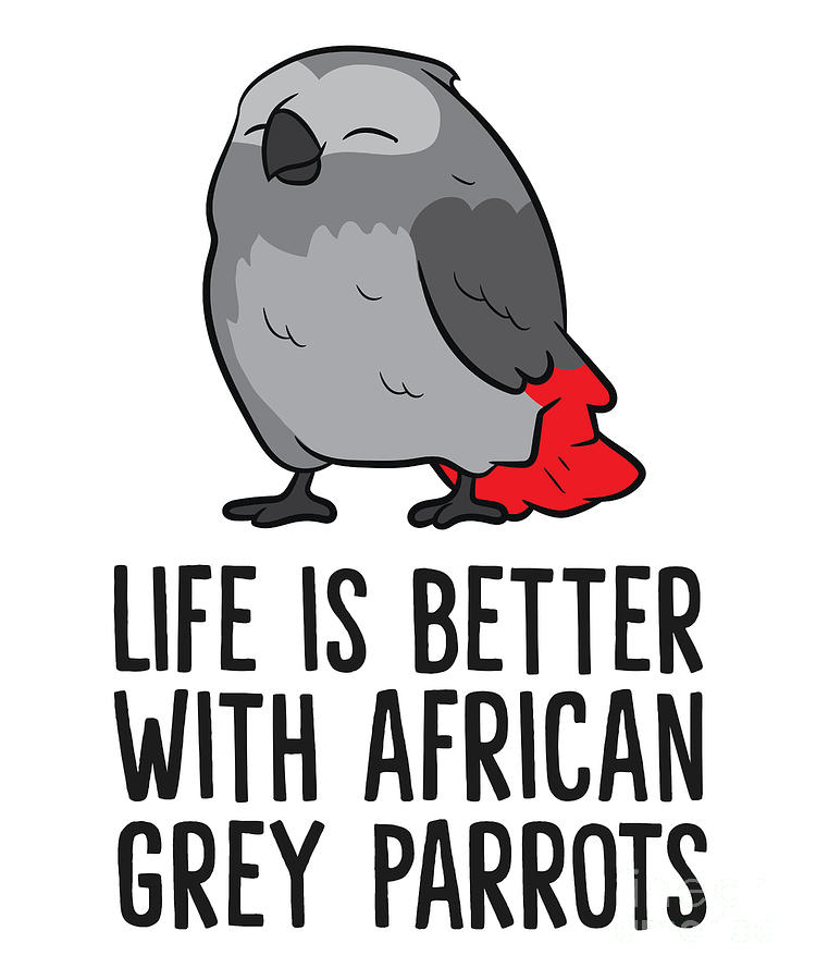 Parrot Tapestry - Textile - Life Is Better With African Grey Parrots by EQ Designs