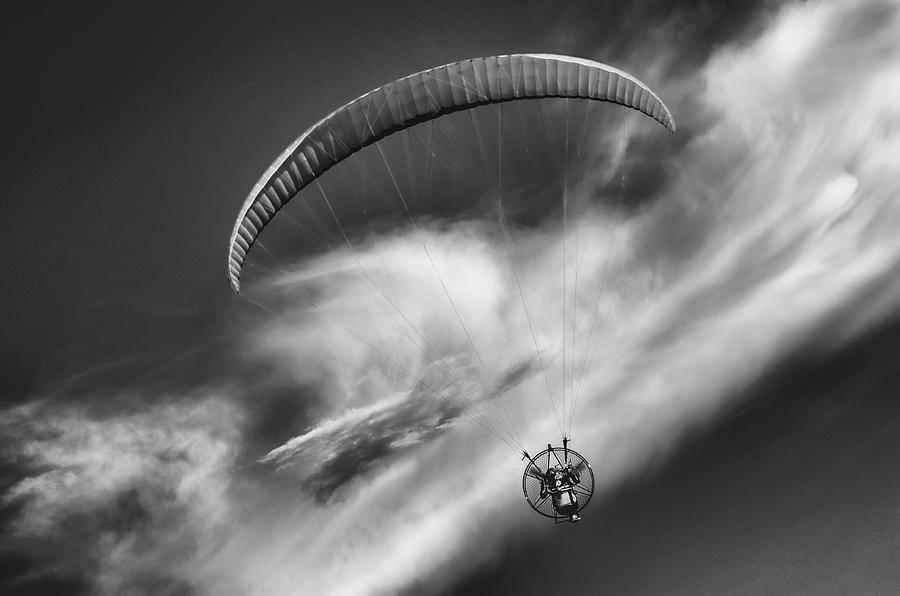 Life is Good - Paraglider Photograph by Laura Fasulo