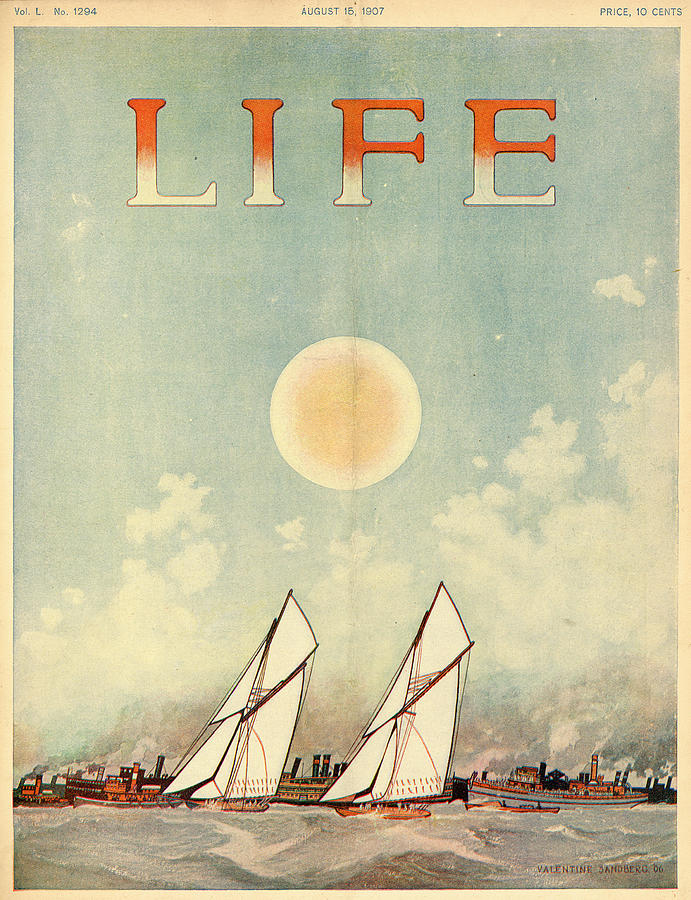Life Magazine Cover, August 15, 1907 Mixed Media by Valentine Sandberg