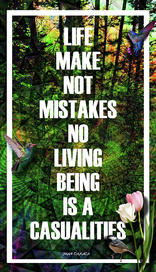 Life Make No Mistakes... Digital Art by J U A N - O A X A C A
