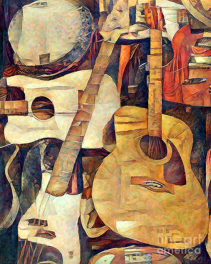 Life Of The Guitar Man Contemporary Art 20210721 v2 Photograph by Wingsdomain Art and Photography