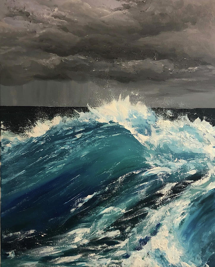 Stormy Sea Painting By Alison Joselyn Fine Art America   Life Trials Alison Joselyn 