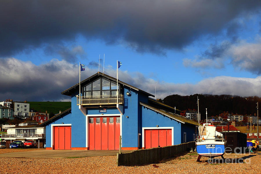 Lifeboat Station on a stormy afternoon Hastings England Photograph by James Brunker