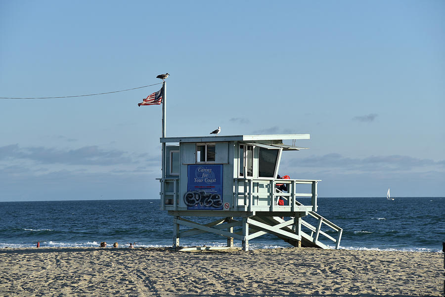Lifeguard hut on Venice Beach Photograph by Mark Stout