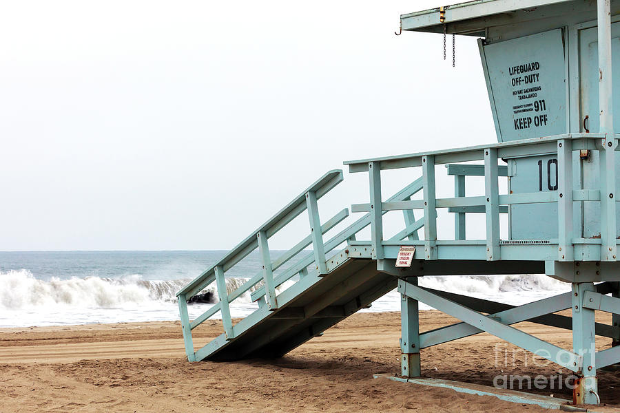 Lifeguard Number Ten at Santa Monica Beach Photograph by John Rizzuto