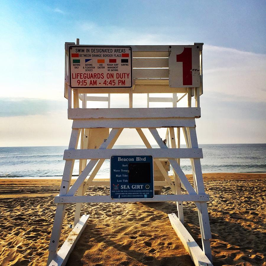 Lifeguard Stand 1 at Sea Girt Beach Photograph by Kerry Tarigo - Fine ...