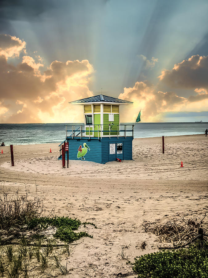 Lifeguard Tower  Photograph by Bill Howard
