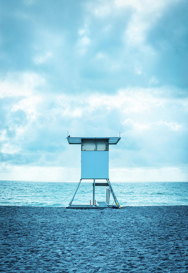 Lifeguard Tower Blues Photograph by Laura Fasulo