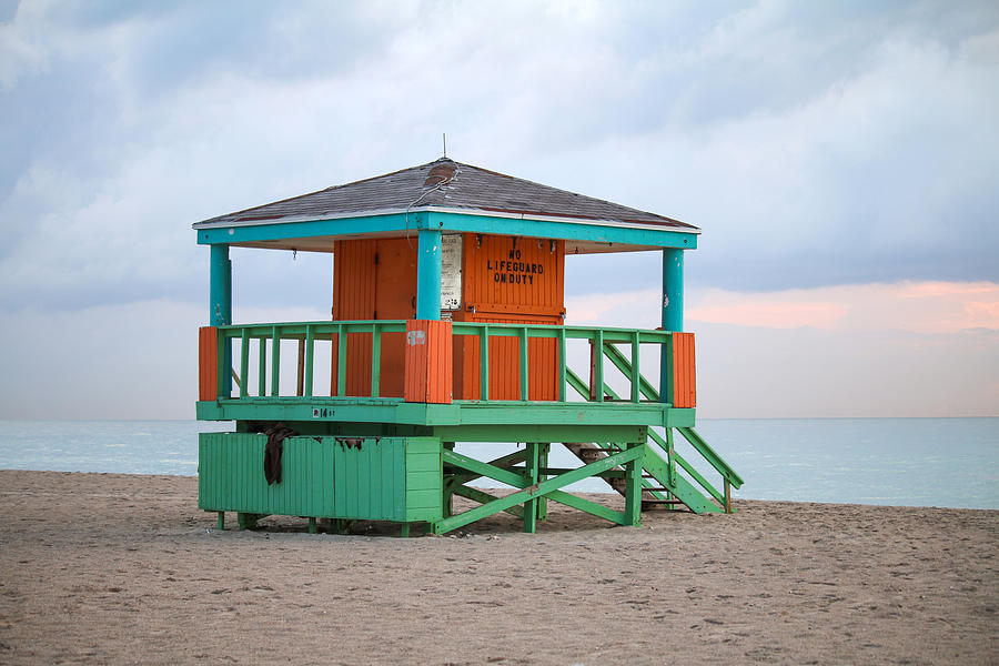 Lifeguard Tower with Porch Photograph by Art Block Collections