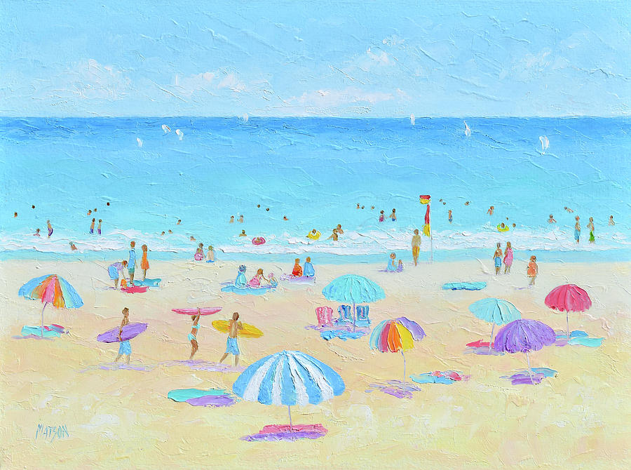 Lifes a Beach, beach impression Painting by Jan Matson