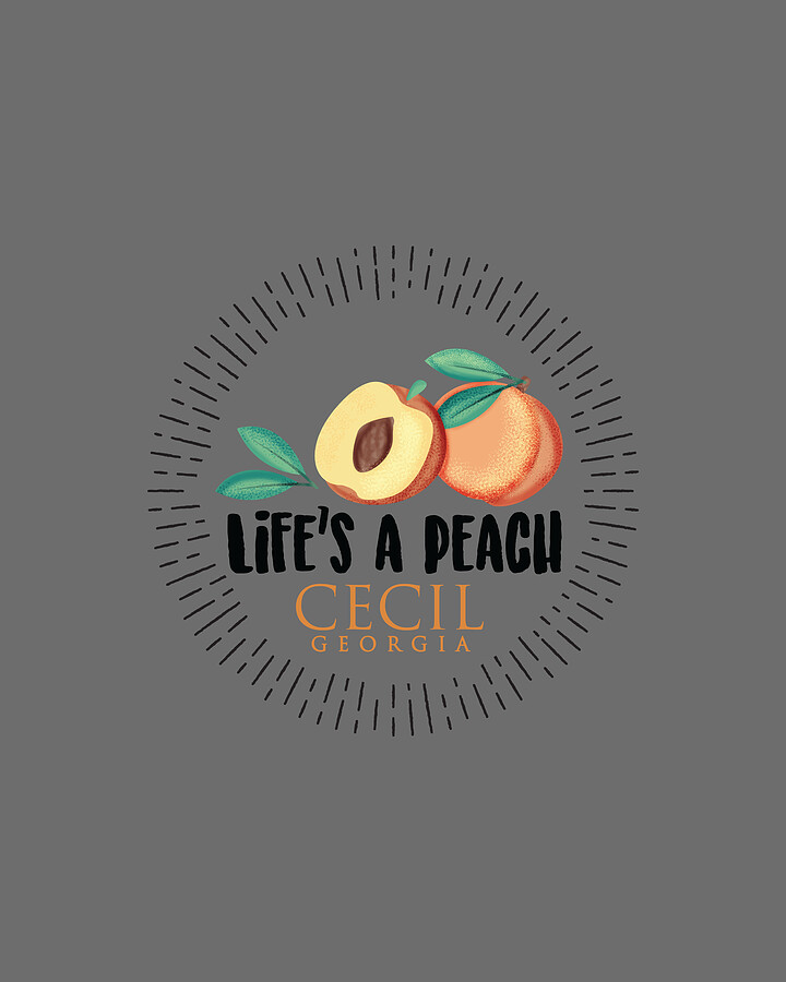 Life's a Peach Cecil, Digital Art by Gestalt Imagery Fine