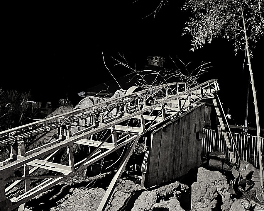 Lifes Roller Coaster Hits Middle Age BW Photograph by Lee Darnell