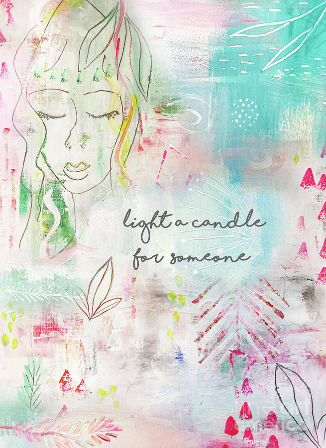 Light a candle for someone Mixed Media by Claudia Schoen