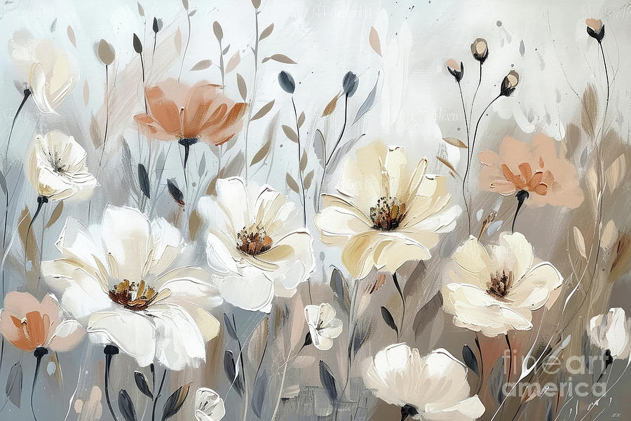 Light And Breezy Wildflowers Painting by Tina LeCour