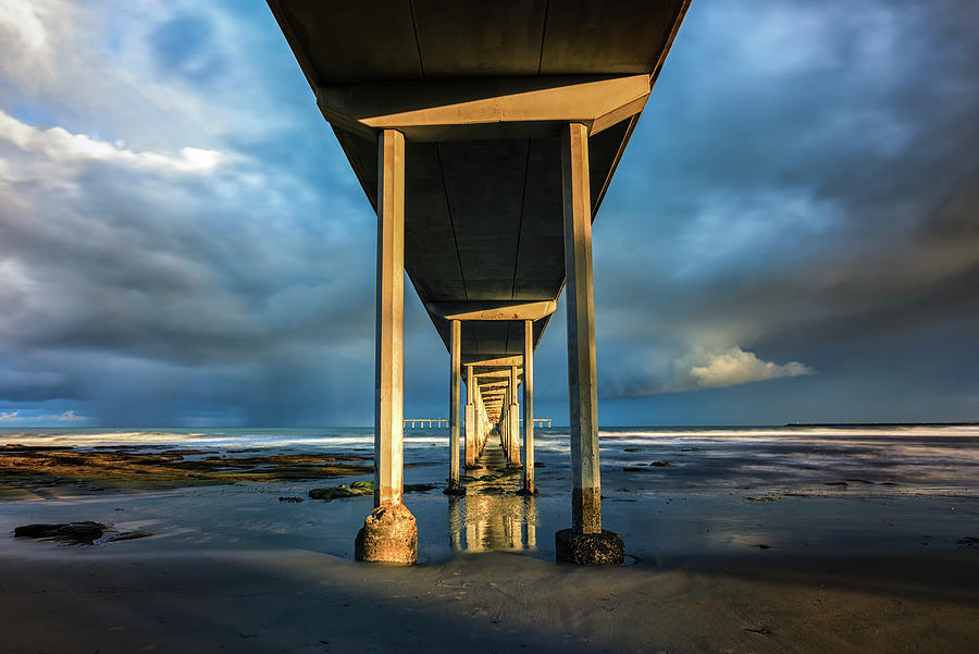 Light and Shadow At The Ocean Beach Pier Photograph by Joseph S Giacalone
