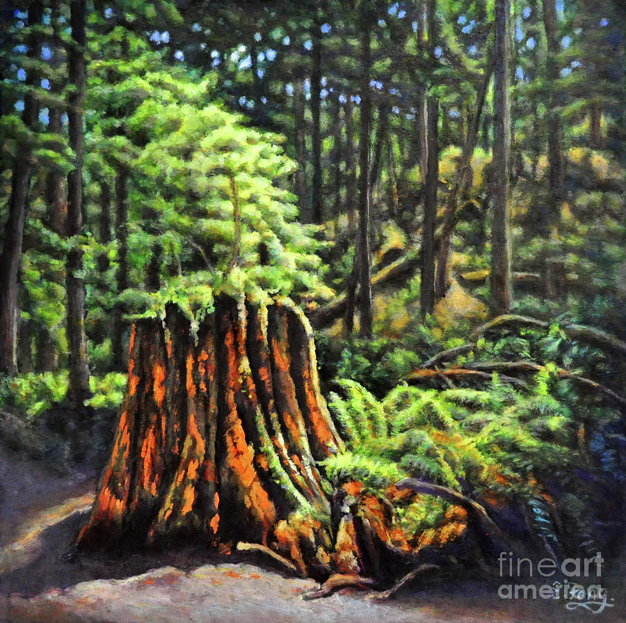Light and Shadow of a Forest Painting by Eileen  Fong