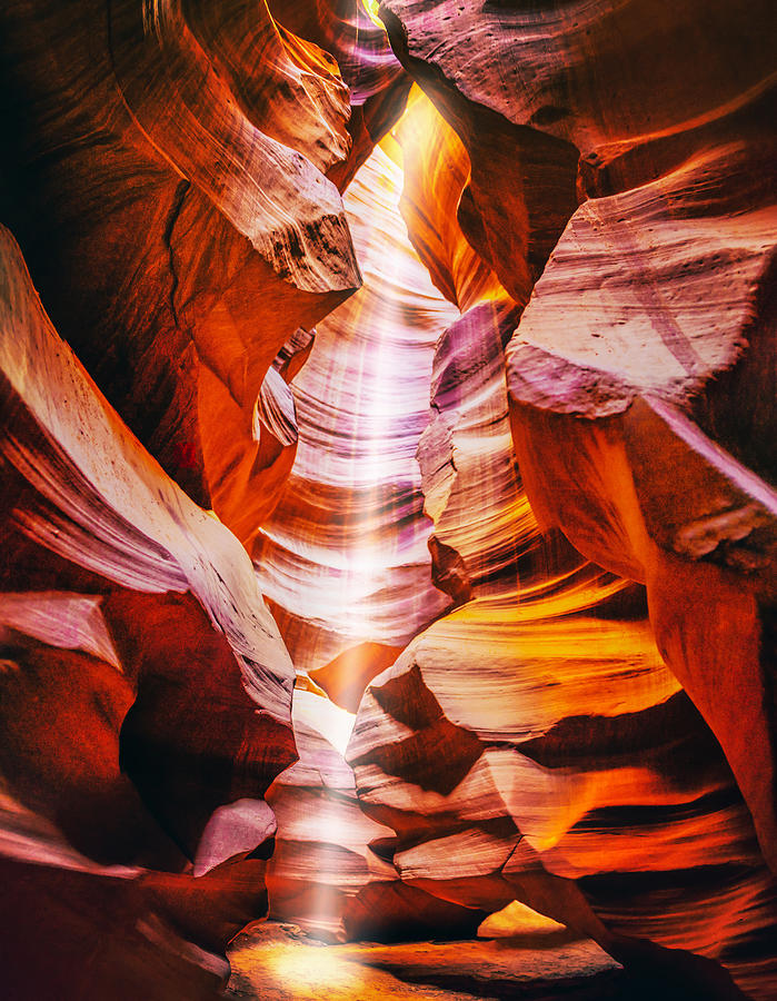 light beam at upper antelope canyon, Arizona. USA Photograph by Eloi_Omella