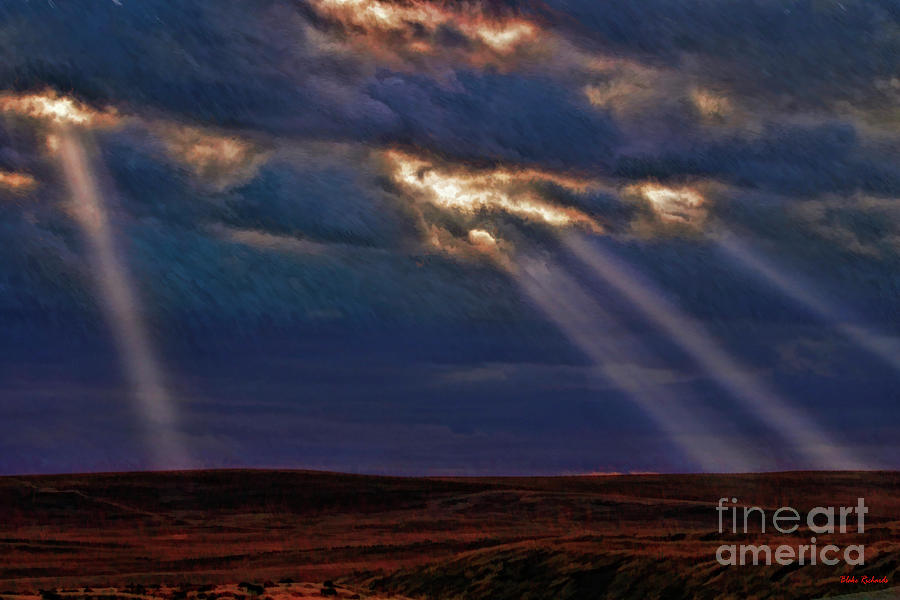 Light Beams On Highway 5 by Blake Richards Light Beams On Highway 5 by Blake Richards