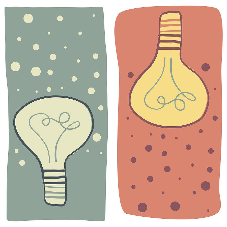 Light bulb illustrations Drawing by Calvindexter