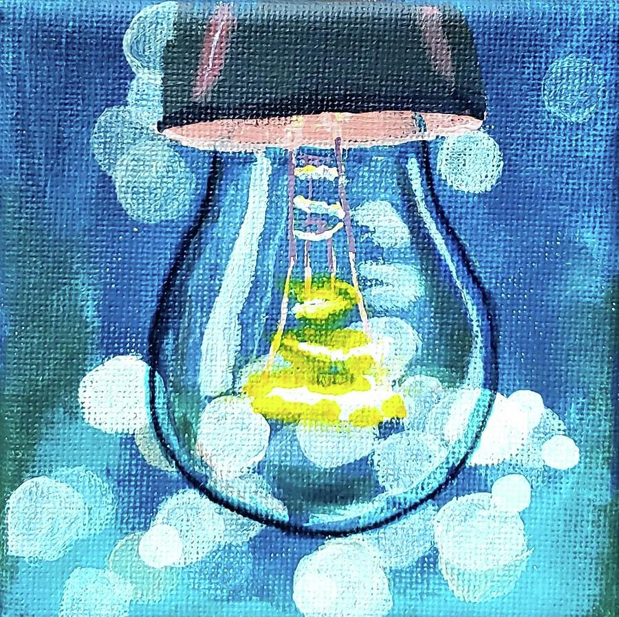 Light Bulb Moment Painting by Amy Kuenzie