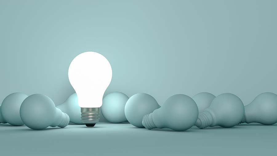 Light Bulbs, Minimal Idea Concept Photograph by Akinbostanci