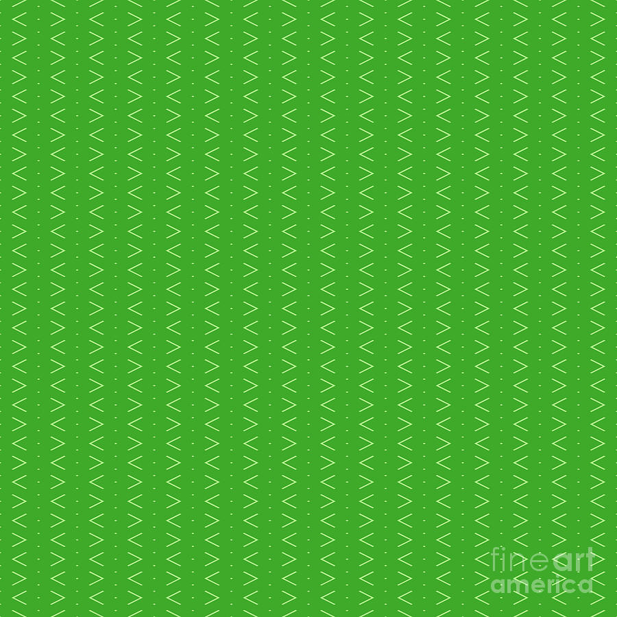 Light Chevron Diamond Dot Stripe Pattern In Light Apple And Grass Green N.3197 Painting