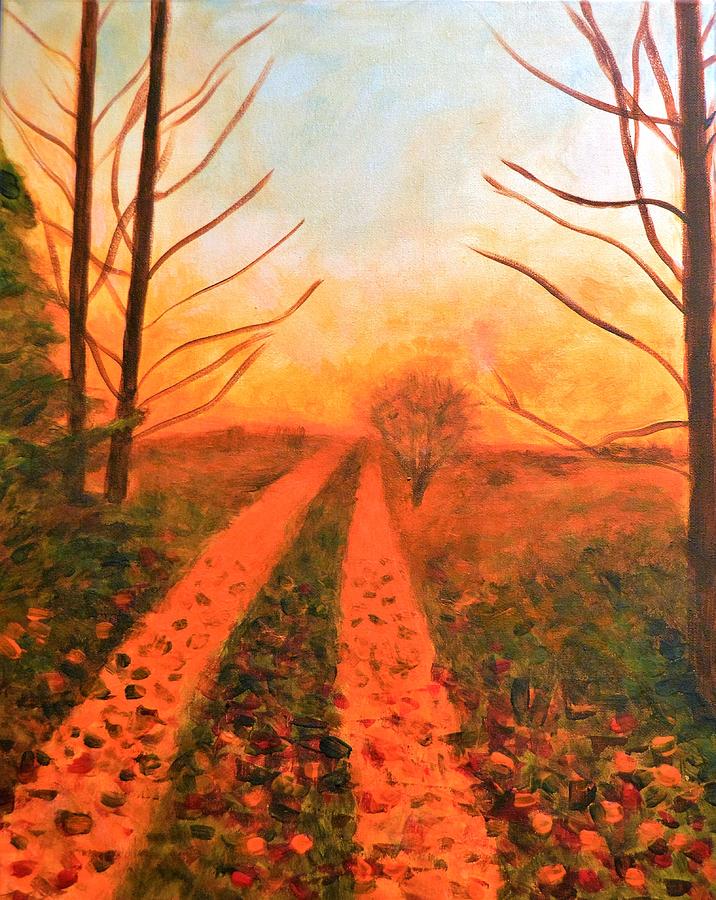 Light Fading In The Sunset Painting by Marla McPherson