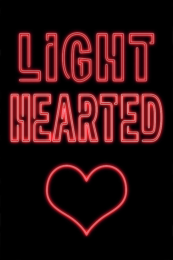 Light Hearted Neon Sign Digital Art by Peggy Collins