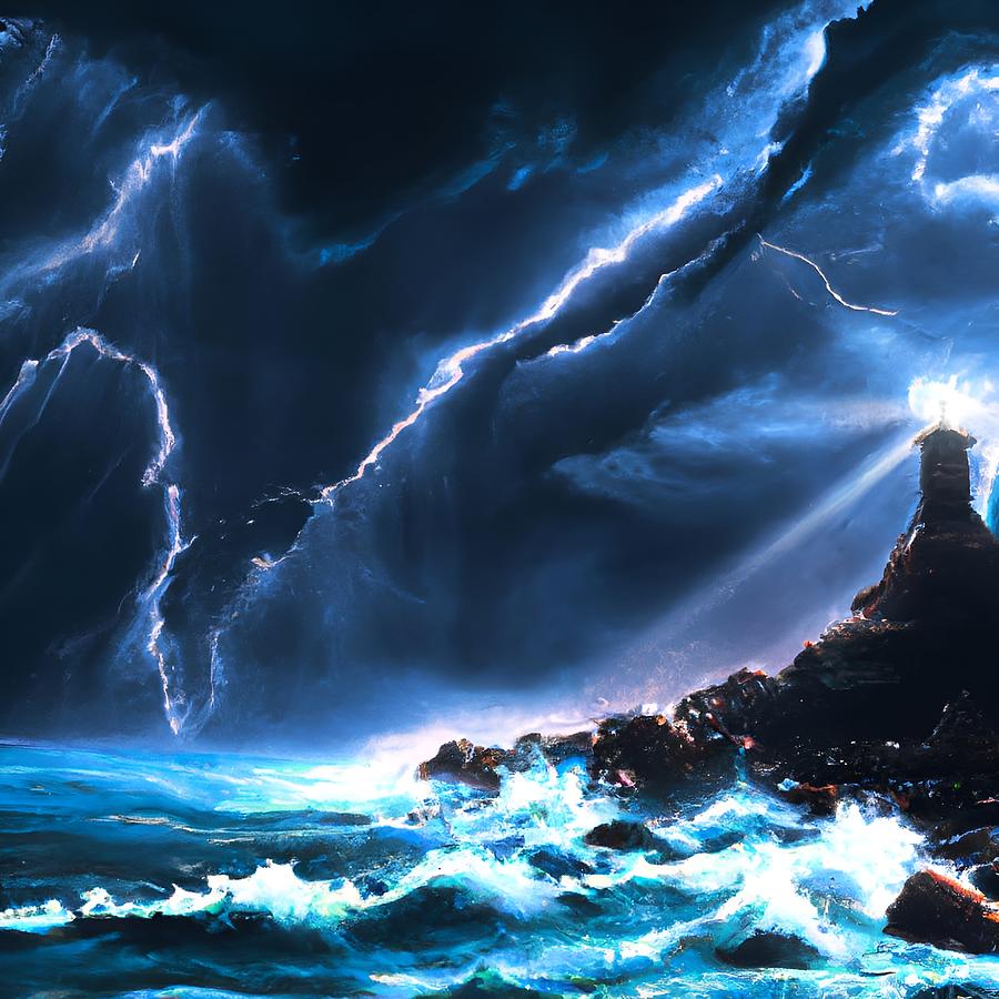 Light in the Storm Digital Art by Beverly Read