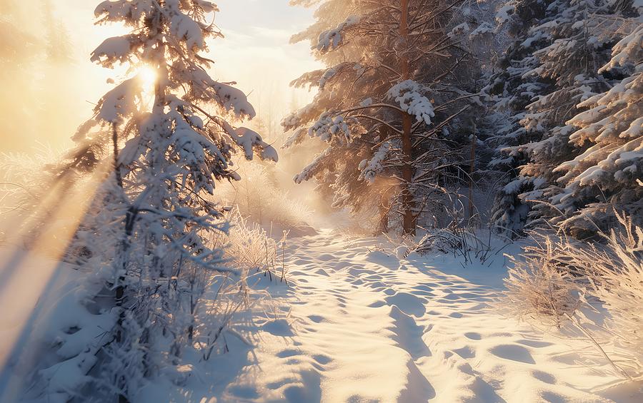 Light in the Winter wonderland Photograph by Lilia S