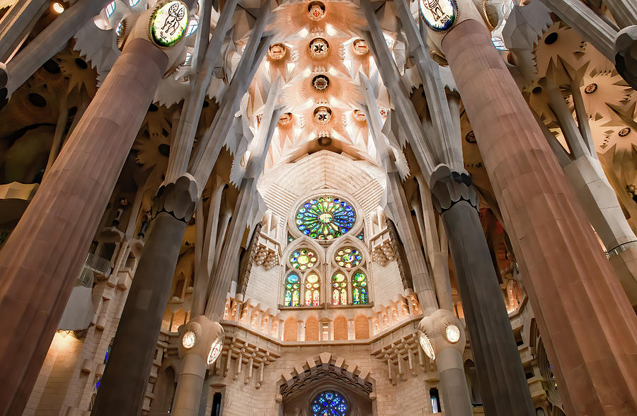 Light of Sagrada Familia Photograph by Marcy Wielfaert