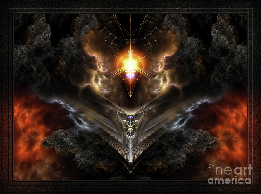Light Of The Dragon Fractal Art Composition Digital Art by Rolando Burbon