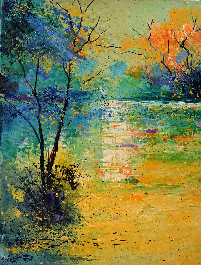 Light on a pond Painting by Pol Ledent