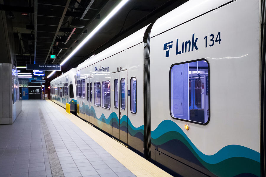 Light Rail station at University of Washington in Seattle, WA Photograph by Gregobagel Light Rail station at University of Washington in Seattle, WA Photograph by Gregobagel